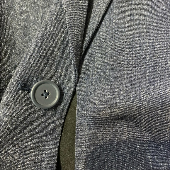 Nine West Women's Blazer Blue Pockets Casual Work Size L - Picture 9 of 11